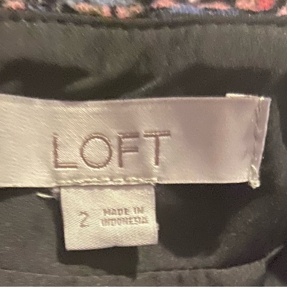 LOFT FLORAL PRINT SOFT FINE WALE CORDUROY A LINE SKIRT SIZE 2 - Picture 8 of 11